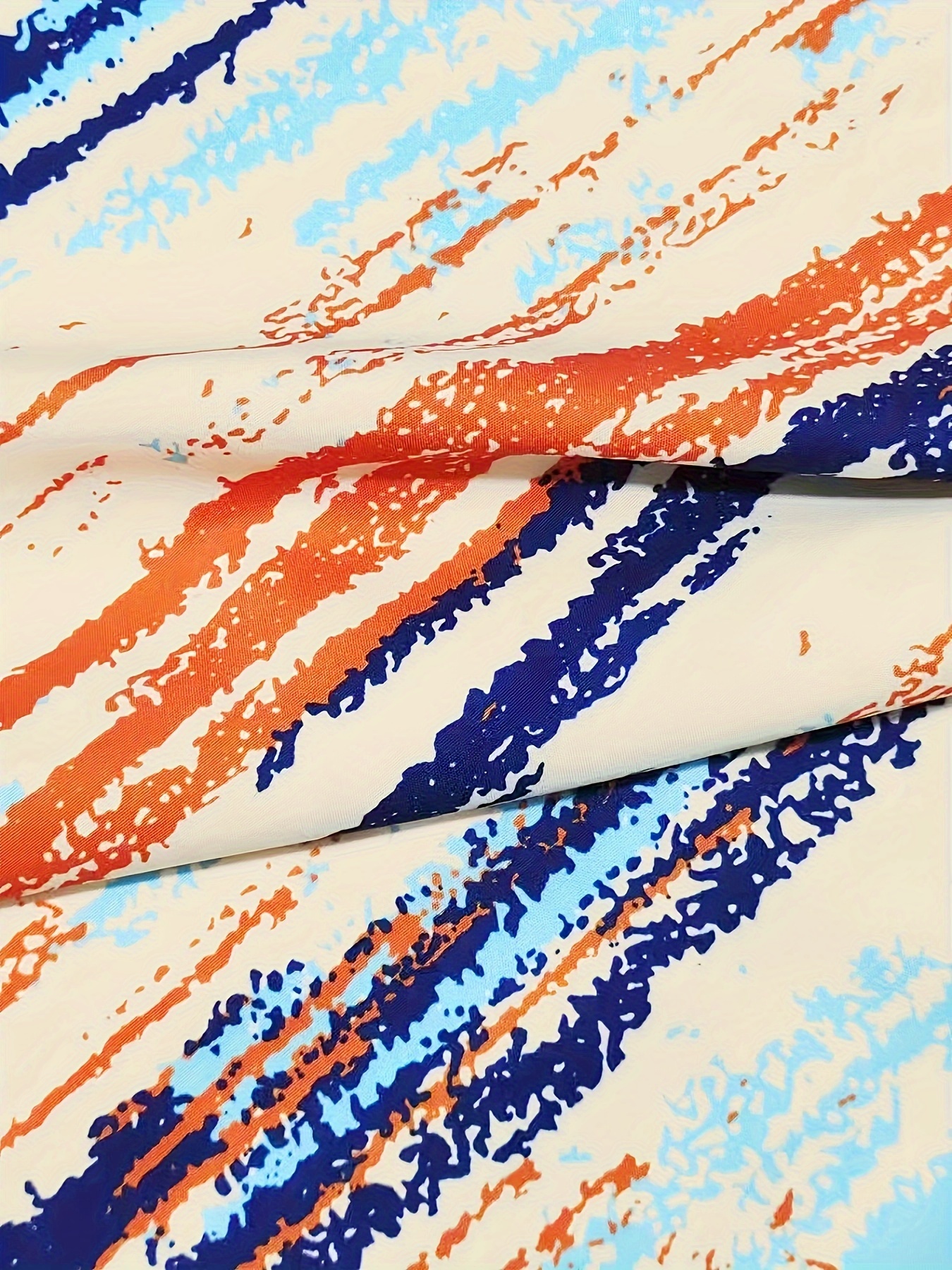 abstract ripple print dress casual v neck sleeveless dress womens clothing details 34